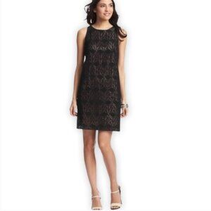 New! Ann Taylor LOFT 6P Sleeveless Crochet Dress Black